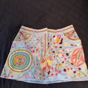 colorful MANGO mini skirt